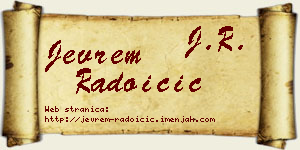 Jevrem Radoičić vizit kartica